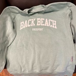 Back Beach Rockport sweatshirt. Light minty green. No tag.